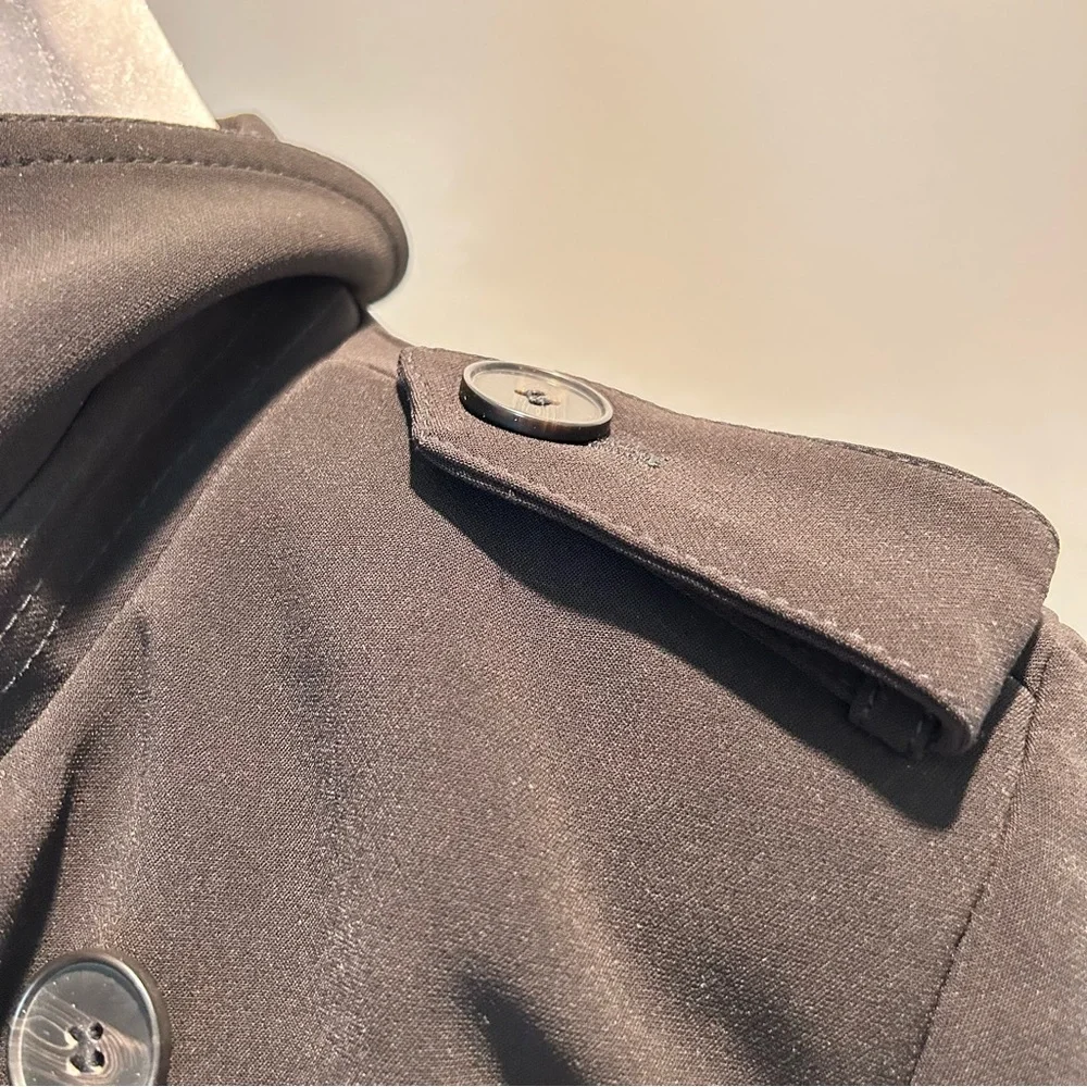 H&M Classic Double Breasted Black Trench Coat - Picture 5 of 6
